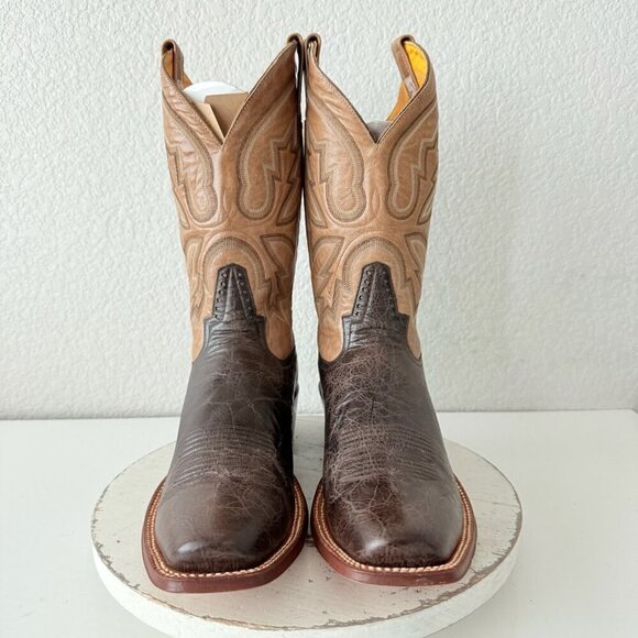 NEW Rod Patrick Mens Cowboy Boots 14.5AAA Antique Mocha Bison Brown Western - Picture 5 of 11